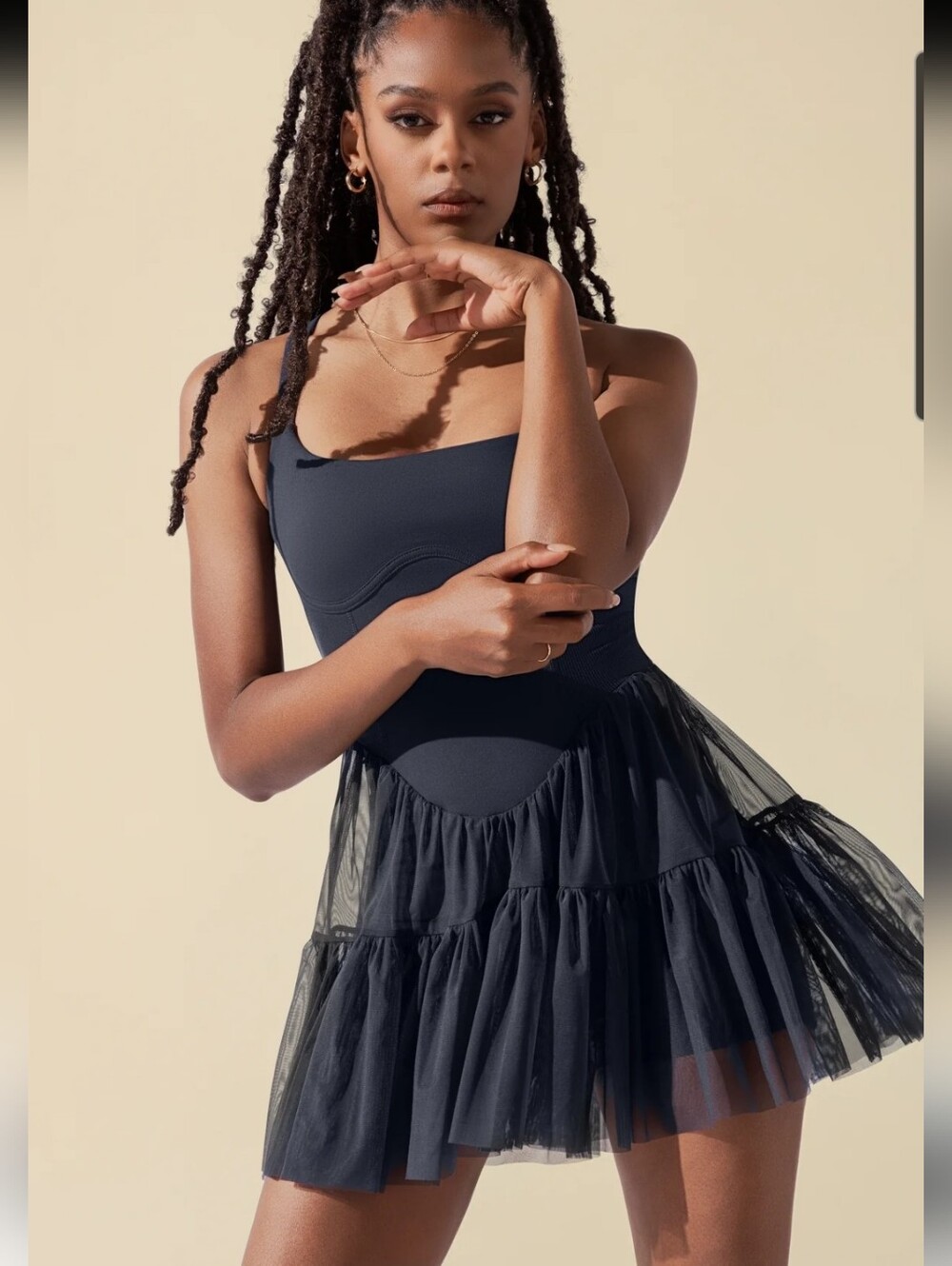 Popflex Active Corset Pirouette Dress Smokey Navy 1X